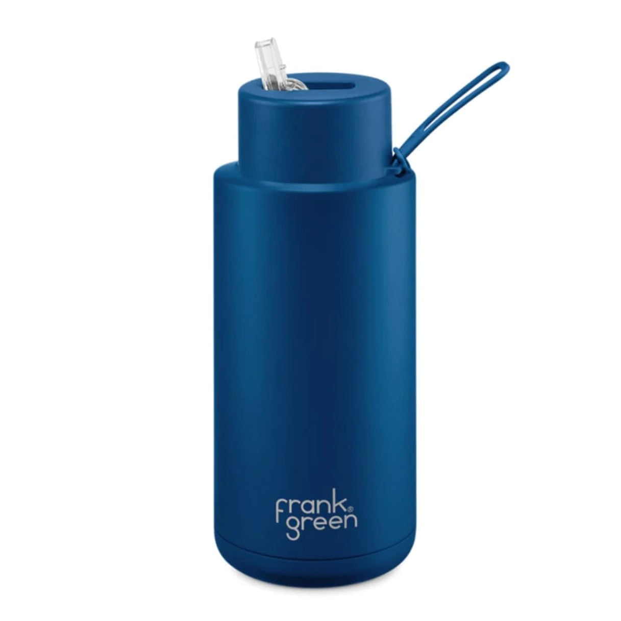 Frank Green Ceramic 1 litre bottle with straw Deep Ocean