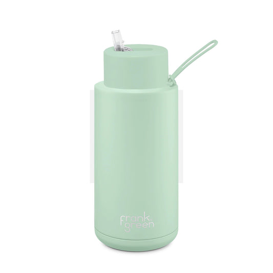 Frank Green Ceramic 1 litre botle with straw Mint Gelato