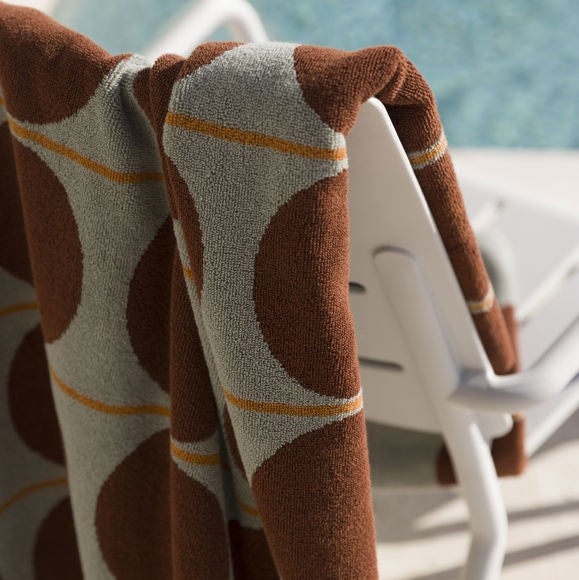Abacus Beach Towel Mist/Paprika by Citta