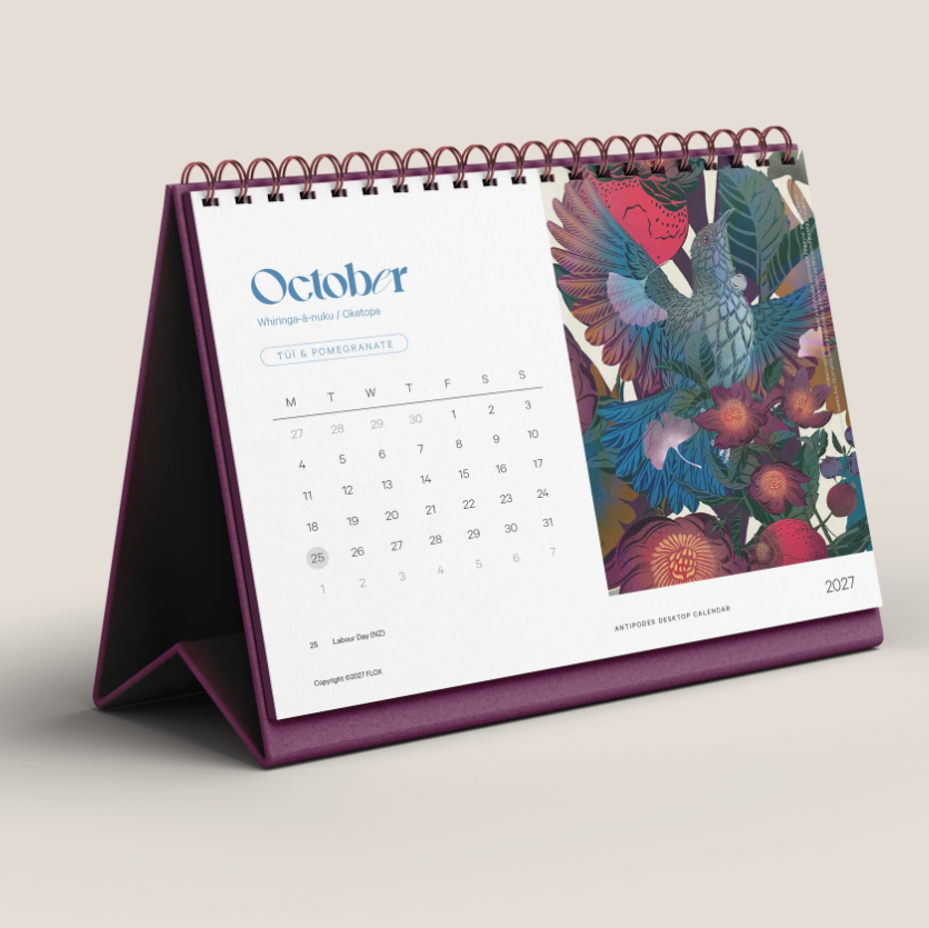 Antipodes 2027 Desktop Calendar