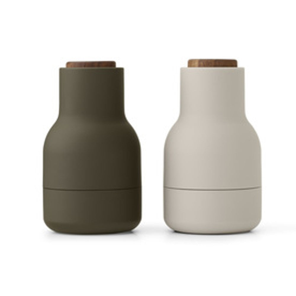 Audo Small Bottle Grinder Hunting Green/Beige Walnut Lid