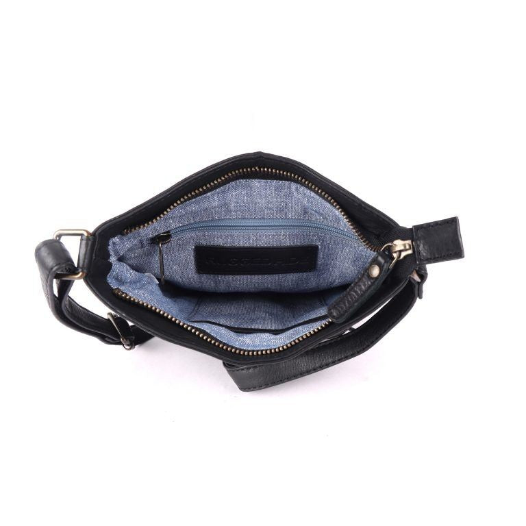 Barcelona Leather Bag Black by Rugged Hide