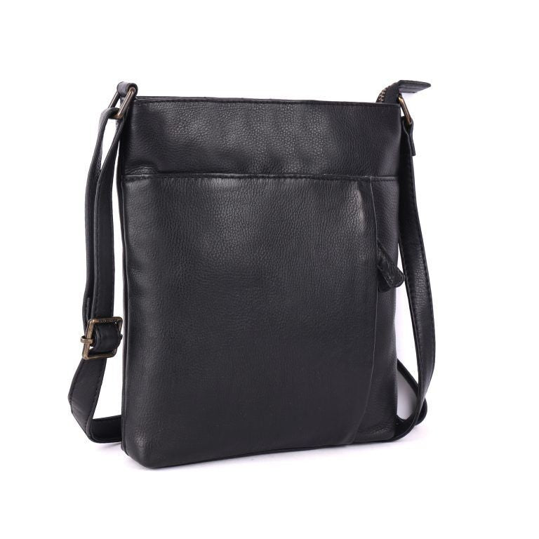 Barcelona Leather Bag Black by Rugged Hide