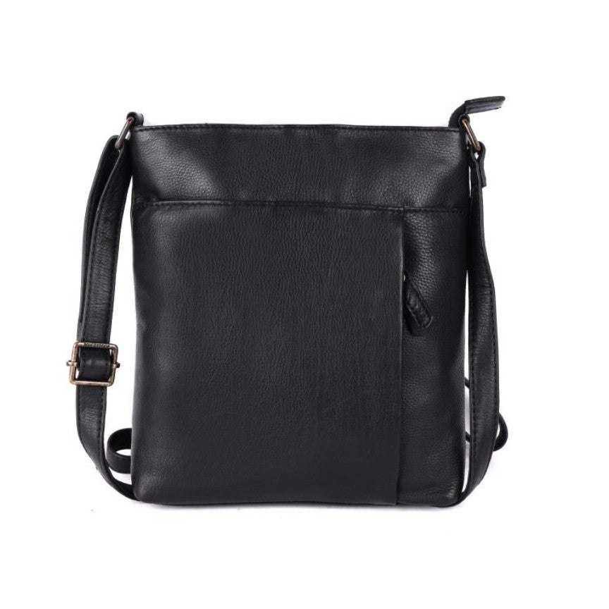 Barcelona Leather Bag Black by Rugged Hide