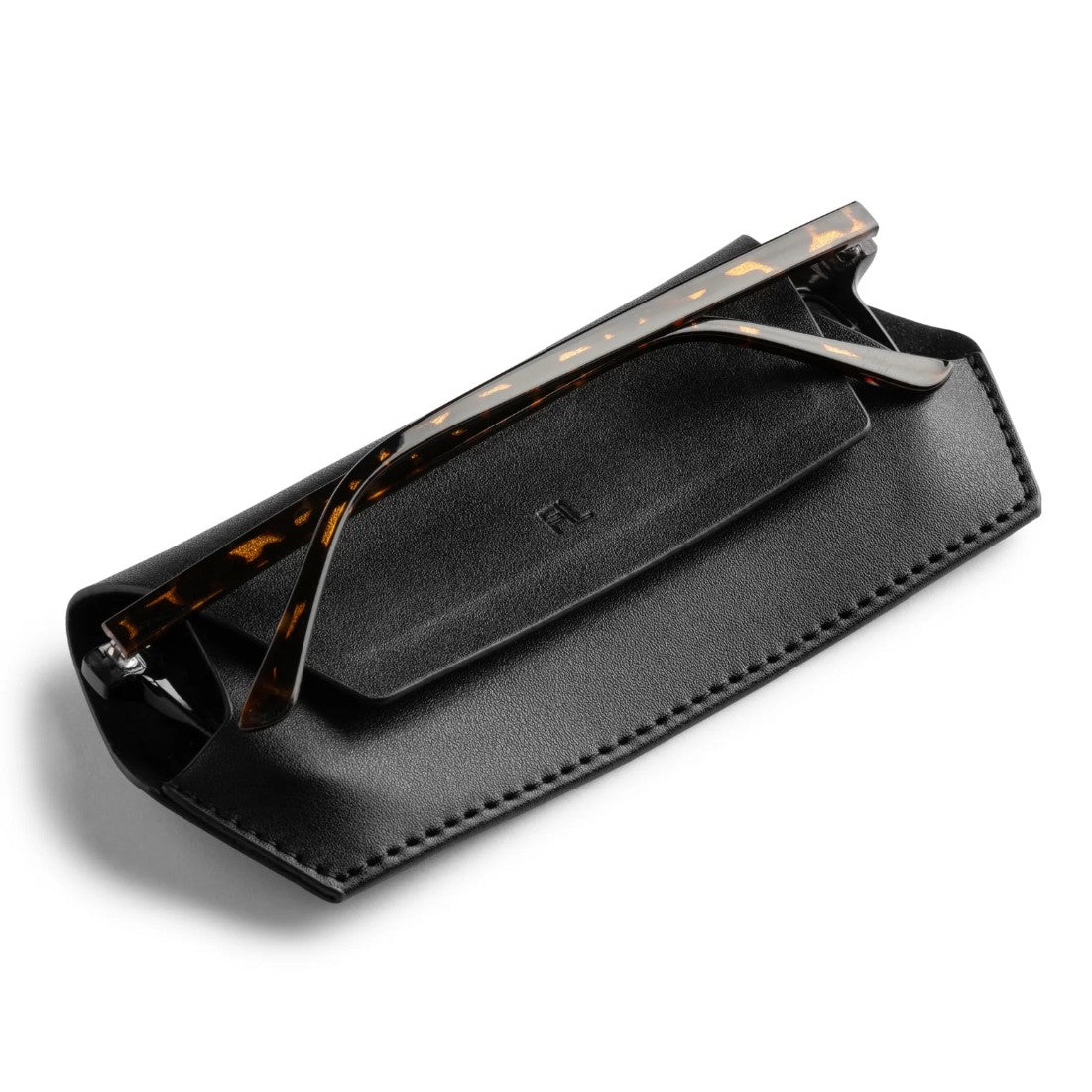 Fox & Leo Leather Glasses Case Black