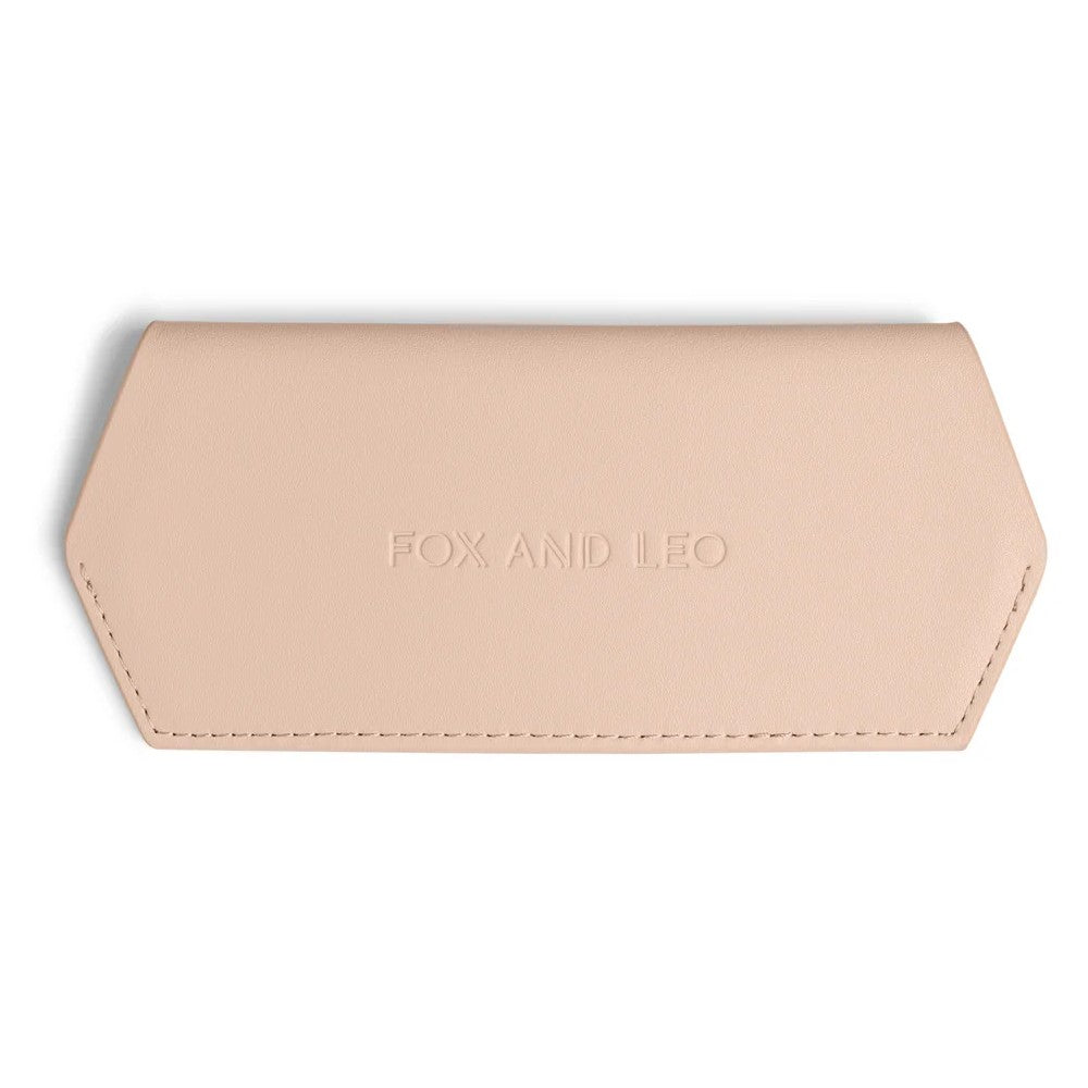 Fox & Leo Leather Glasses Case Blush