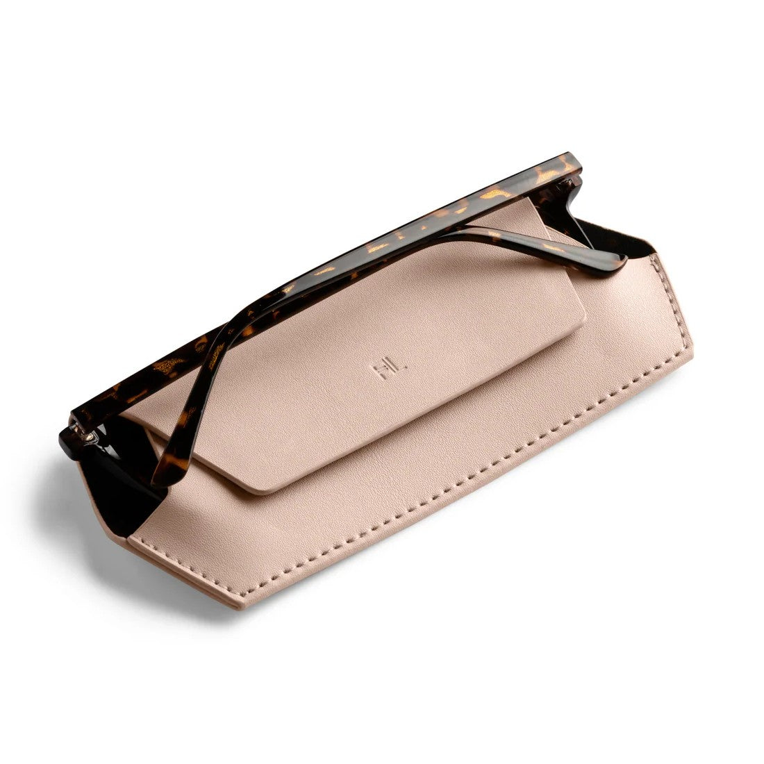 Fox & Leo Leather Glasses Case Blush