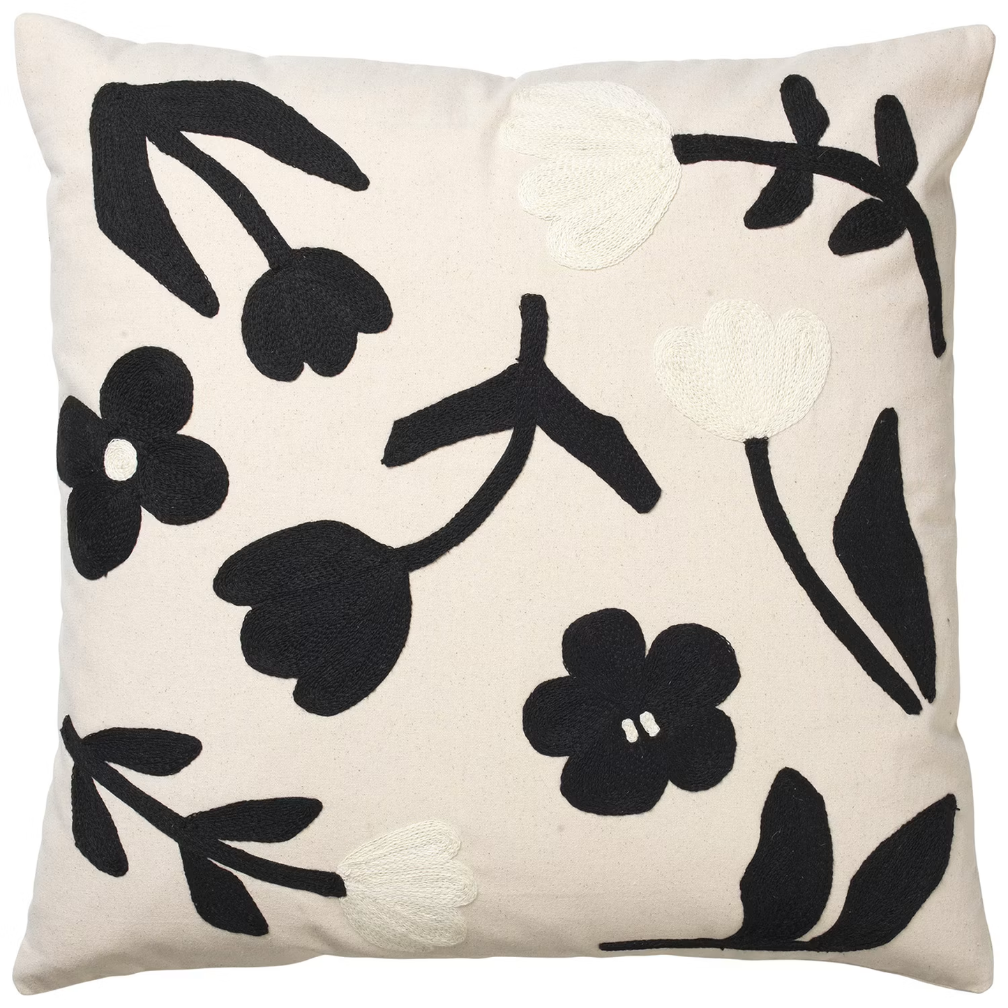 Broste cushion black and cream
