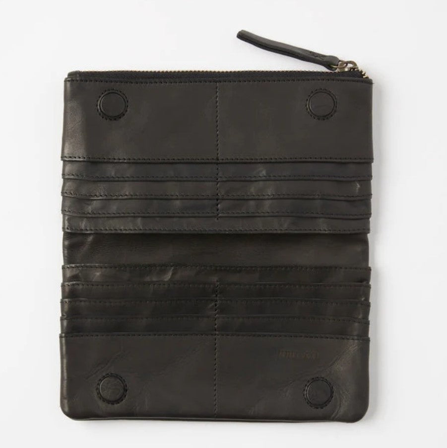 Juju Capri Leather Wallet Large Black