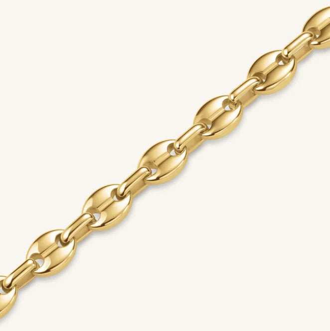 Rosefield Coffee Bean Chain Bracelet Gold