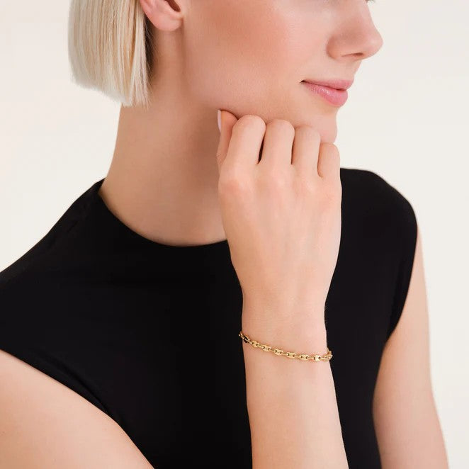 Rosefield Coffee Bean Chain Bracelet Gold