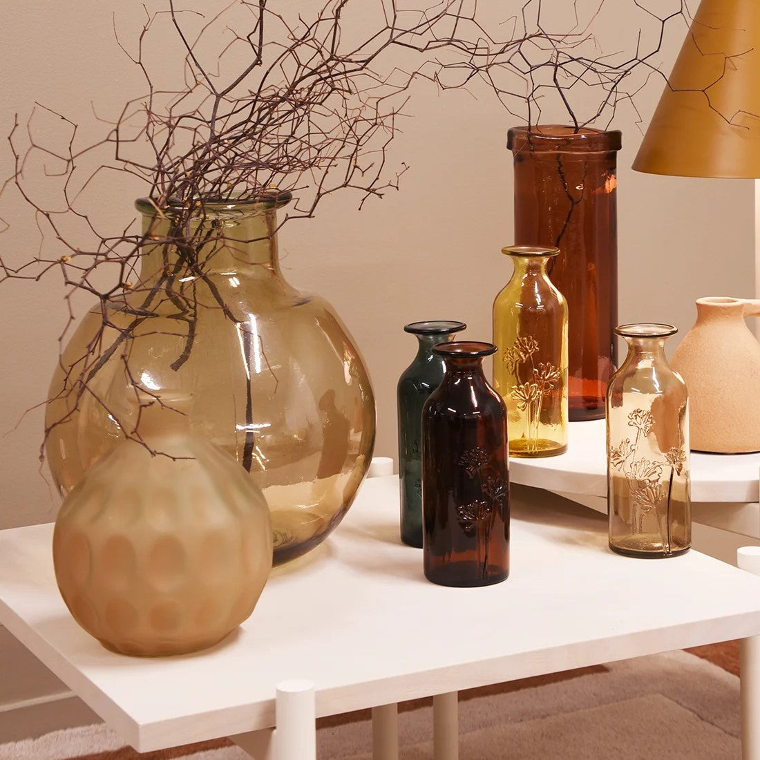 Corrino Bottle 18cm Frosted Sesame