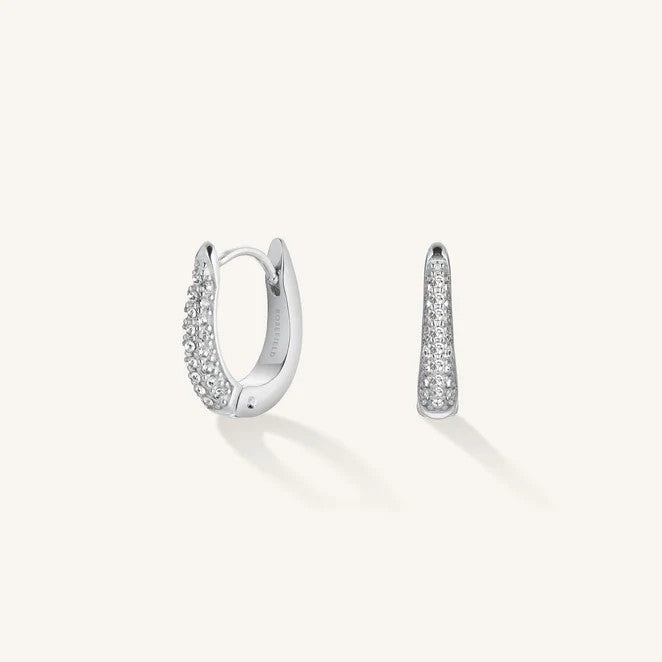 Rosefield Crystal Huggies Silver