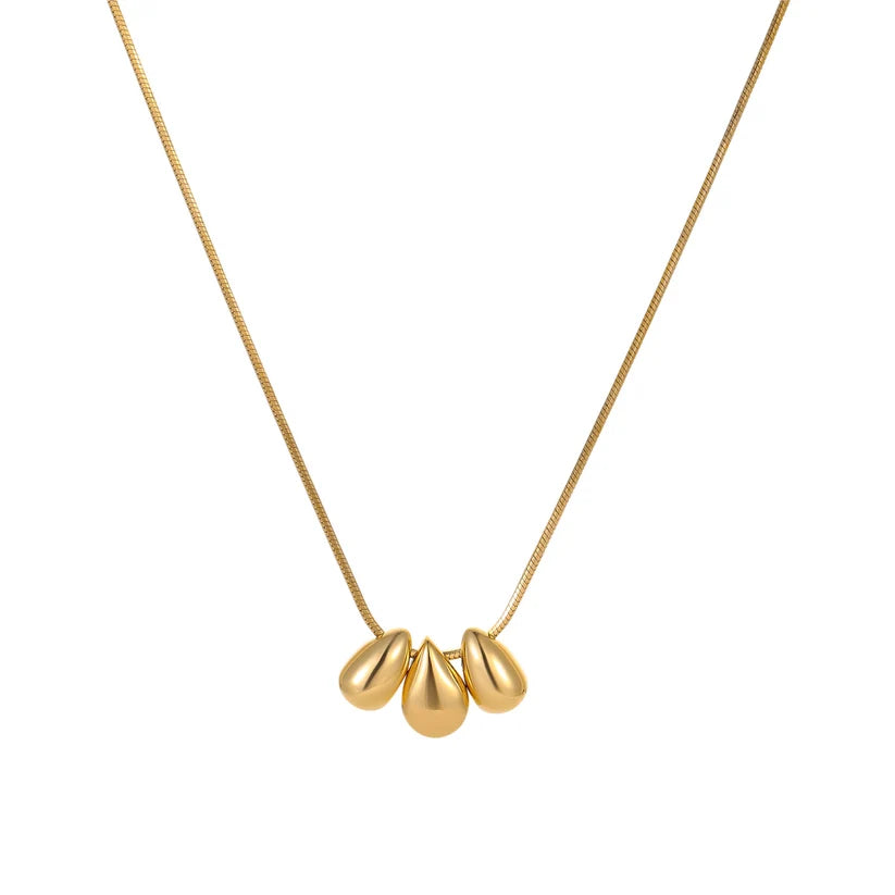 Gold drop necklace