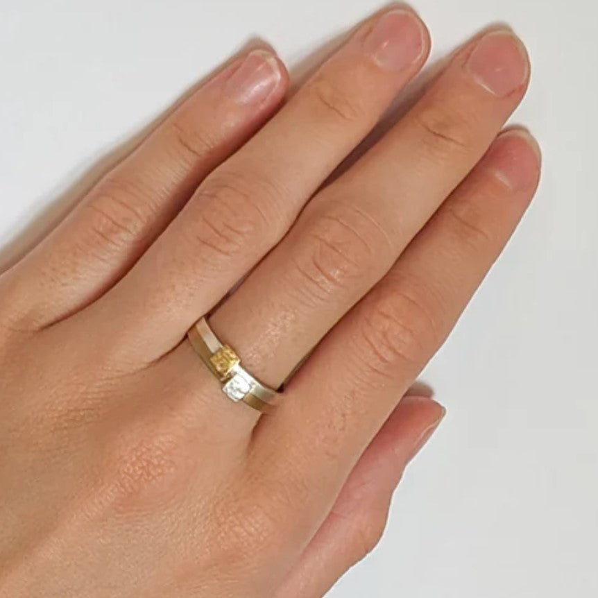 The Duo Ring Sterling Silver 7.5