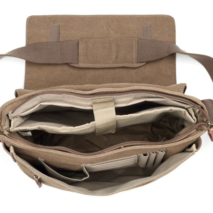 Troop Front Flap Messenger Bag - Brown