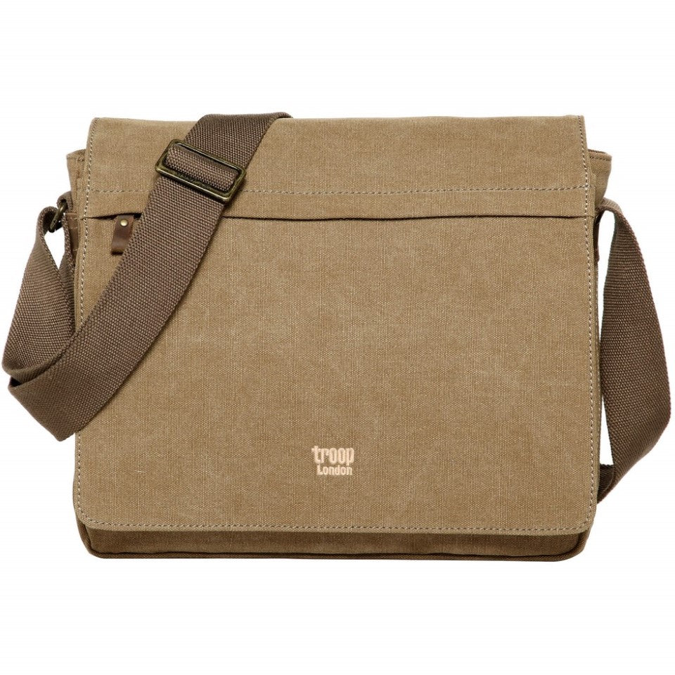 Troop Front Flap Messenger Bag - Brown