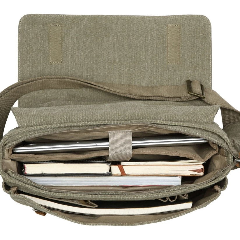 Troop Front Flap Messenger Bag - Khaki