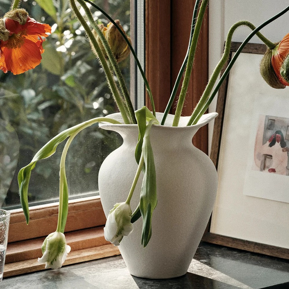 Broste Florentina Vase Small Off White