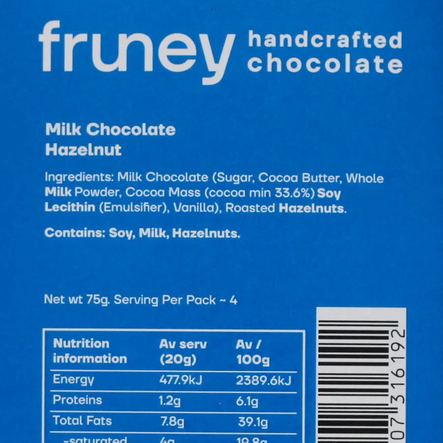 Fruney Milk Chocolate & Hazelnut