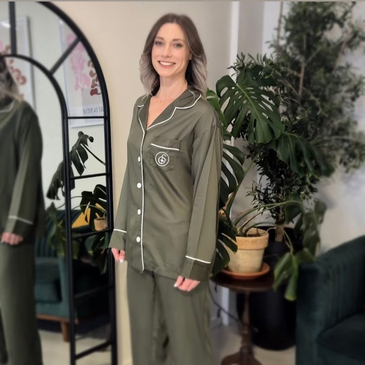 Bamboo Long PJ's Greenstone