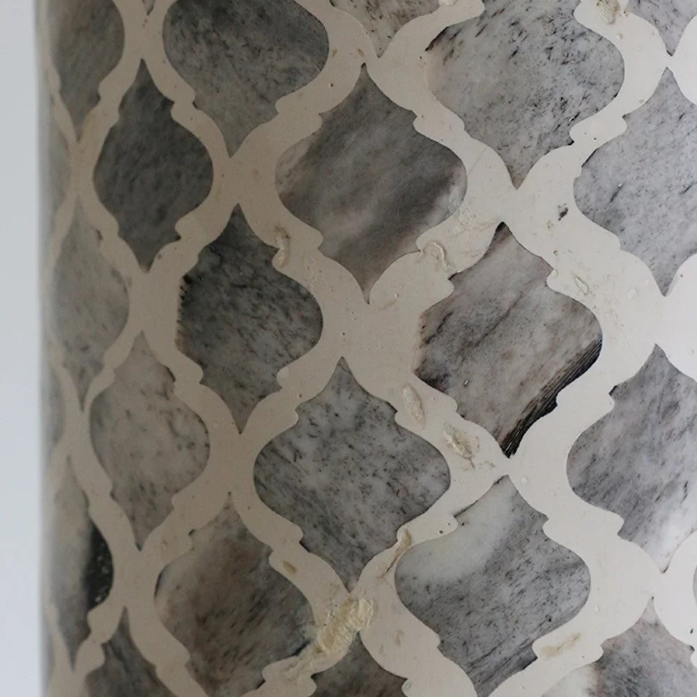 Grey & White Table Lamp