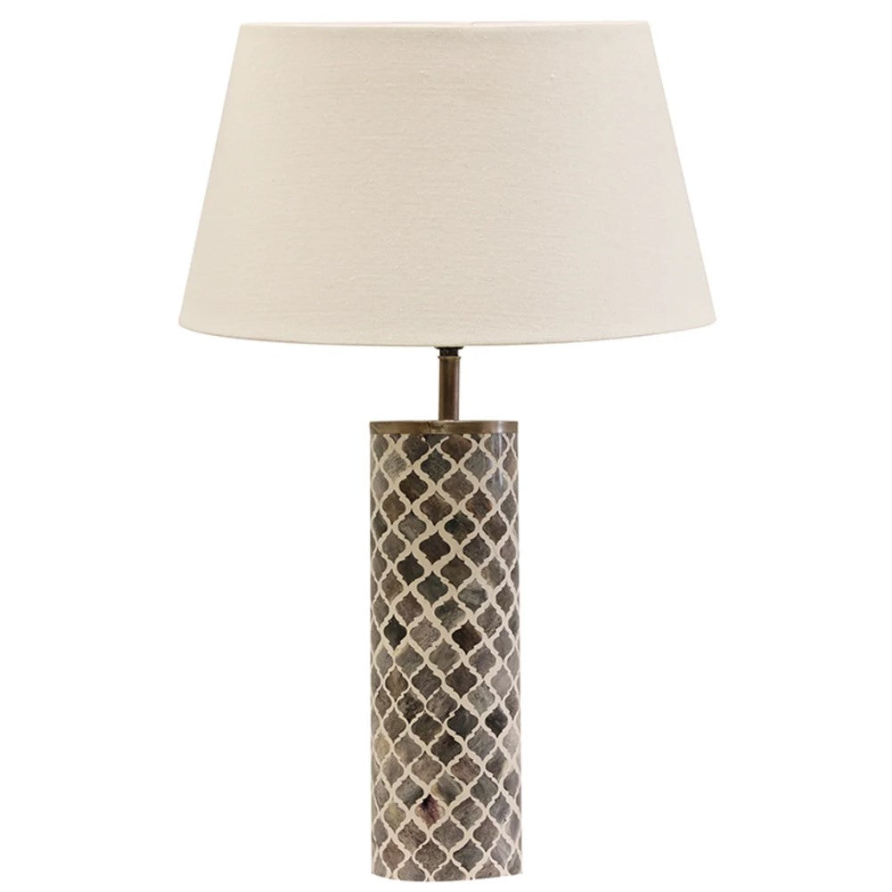 Grey & White Table Lamp