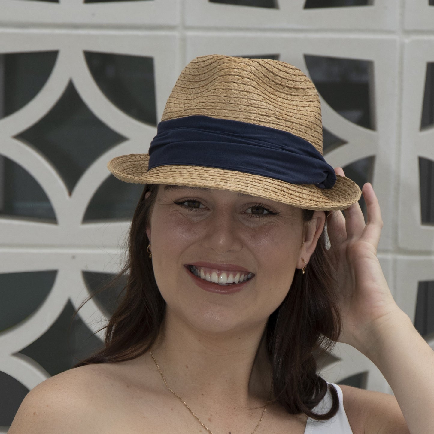 sunhat with black trim