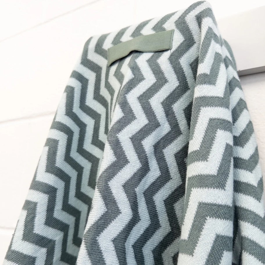 Ecovask Hair & Travel Towel Sea Foam Chevron