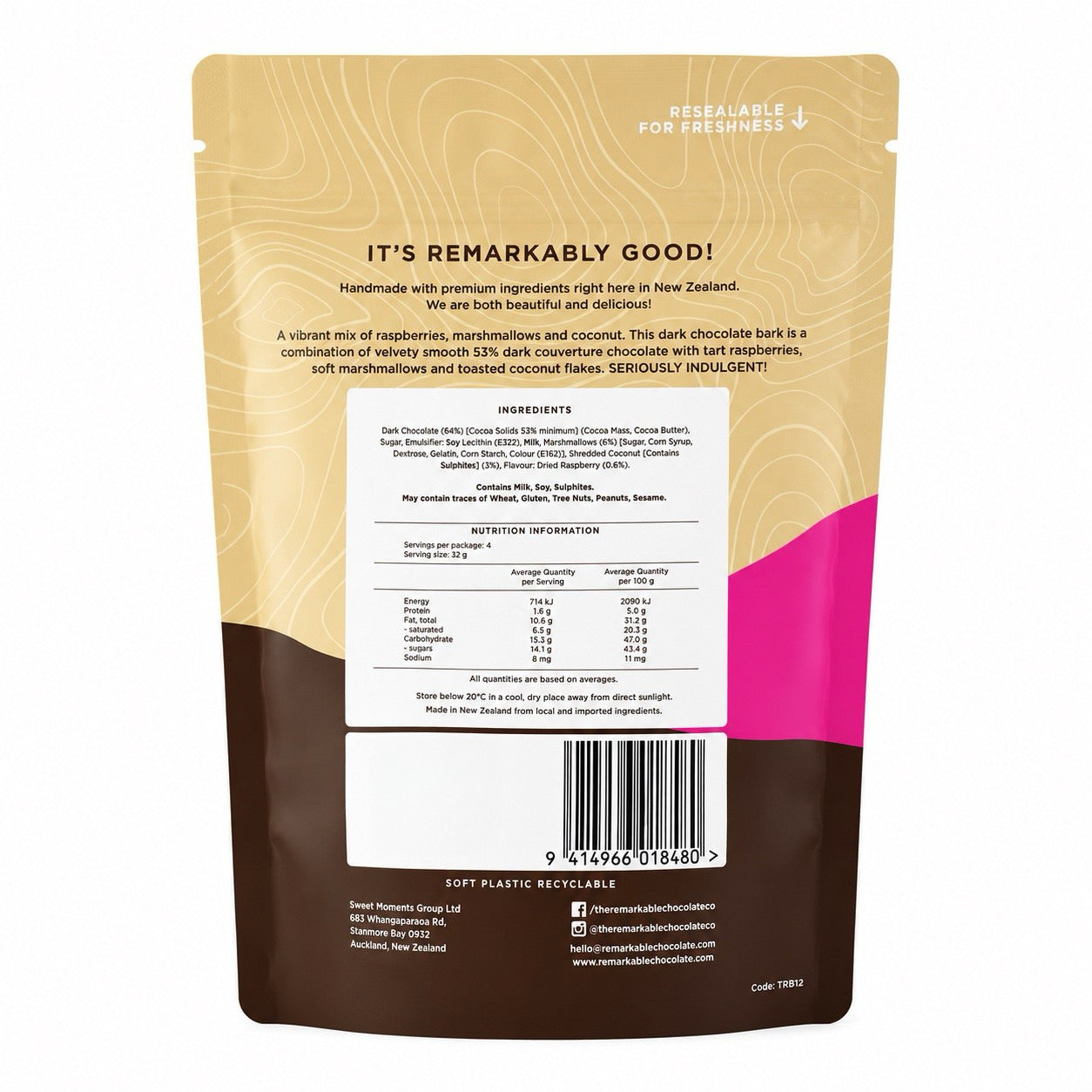 Remarkable Chocolate Bark Raspberry Coconut