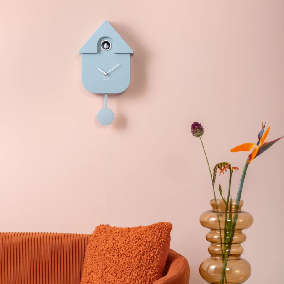 Karlsson Modern Cuckoo Clock Soft Blue