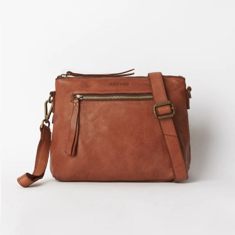Juju Large Essential Leather Bag Cognac