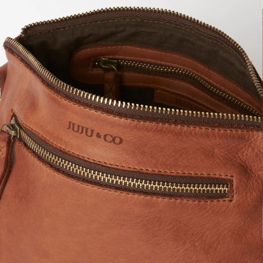 Juju Large Essential Leather Bag Cognac