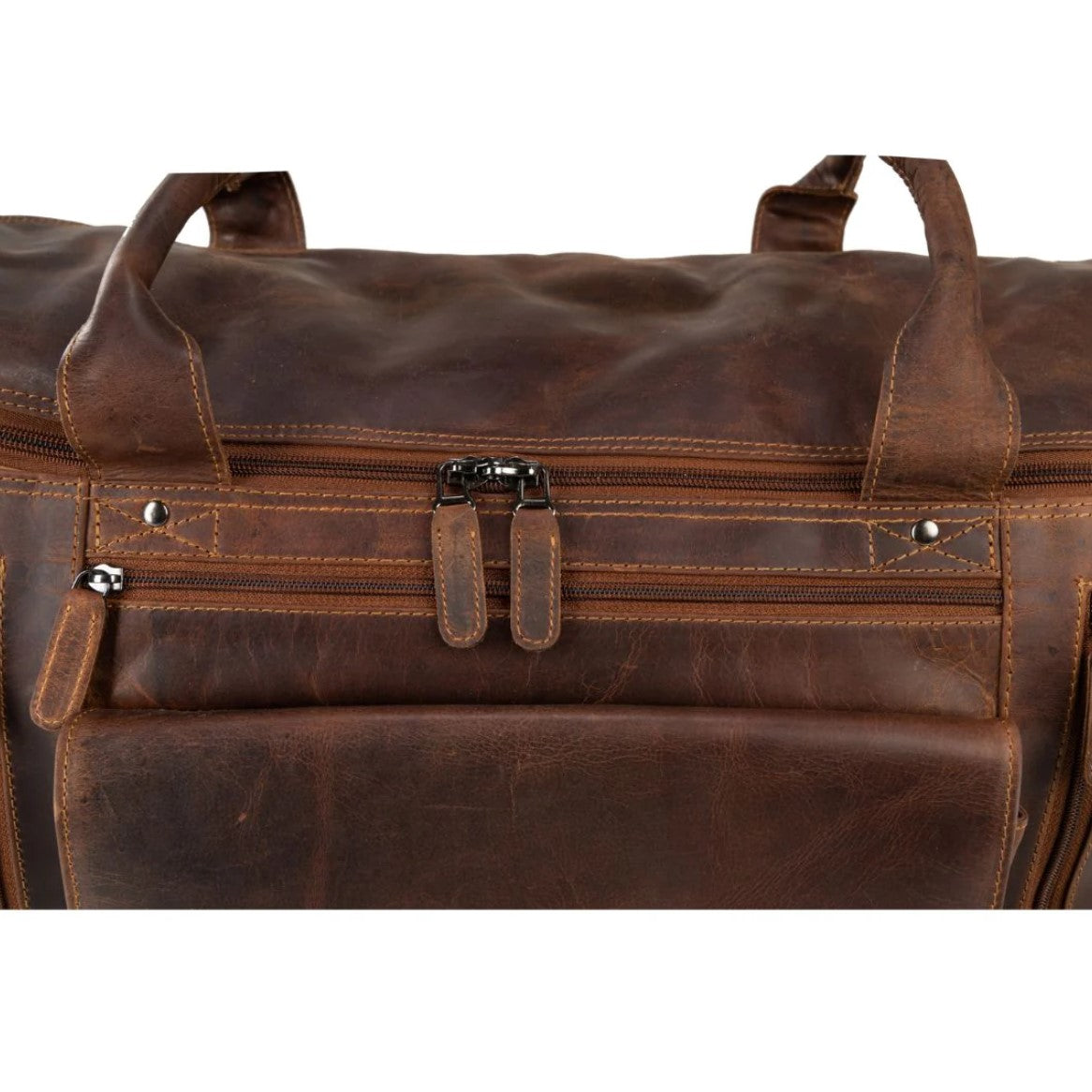 Large Leather Travel Bag - Sandel