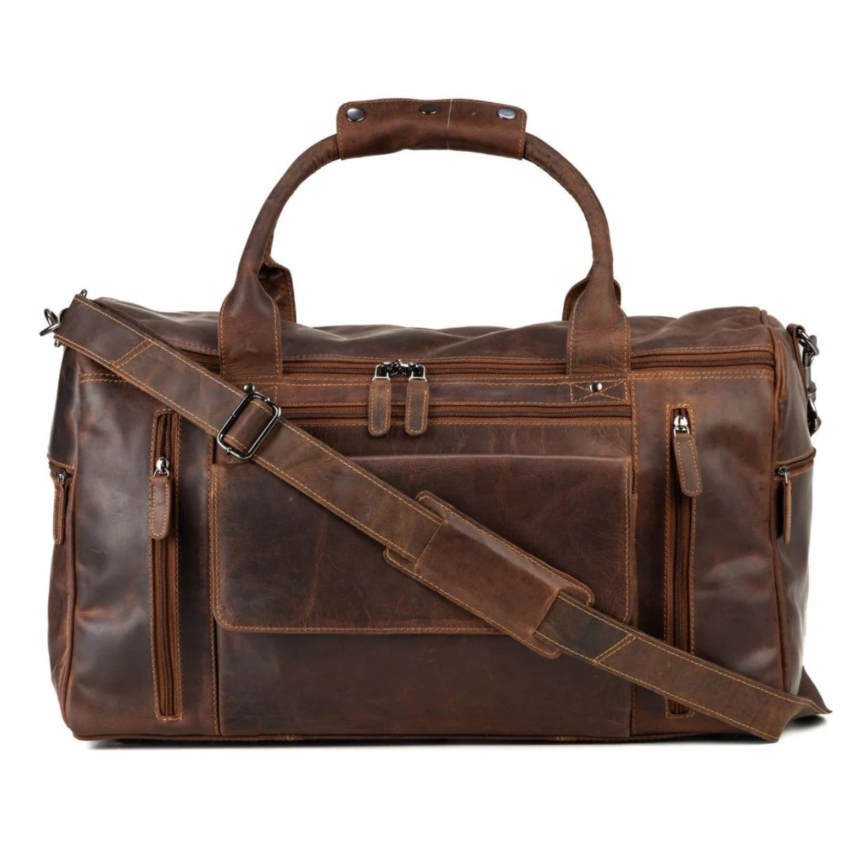 Large Leather Travel Bag - Sandel