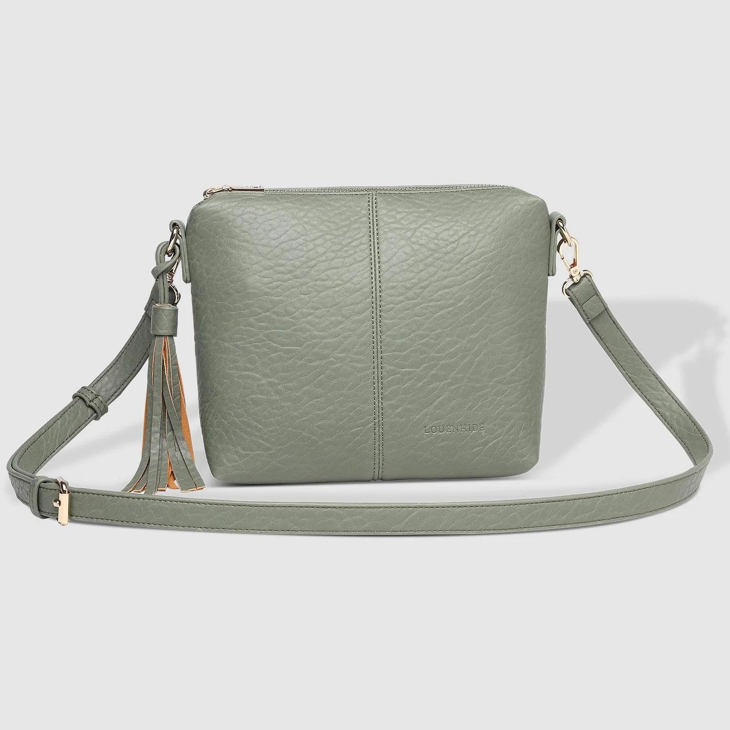 Kasey Textured Crossbody Bag with Logo Strap