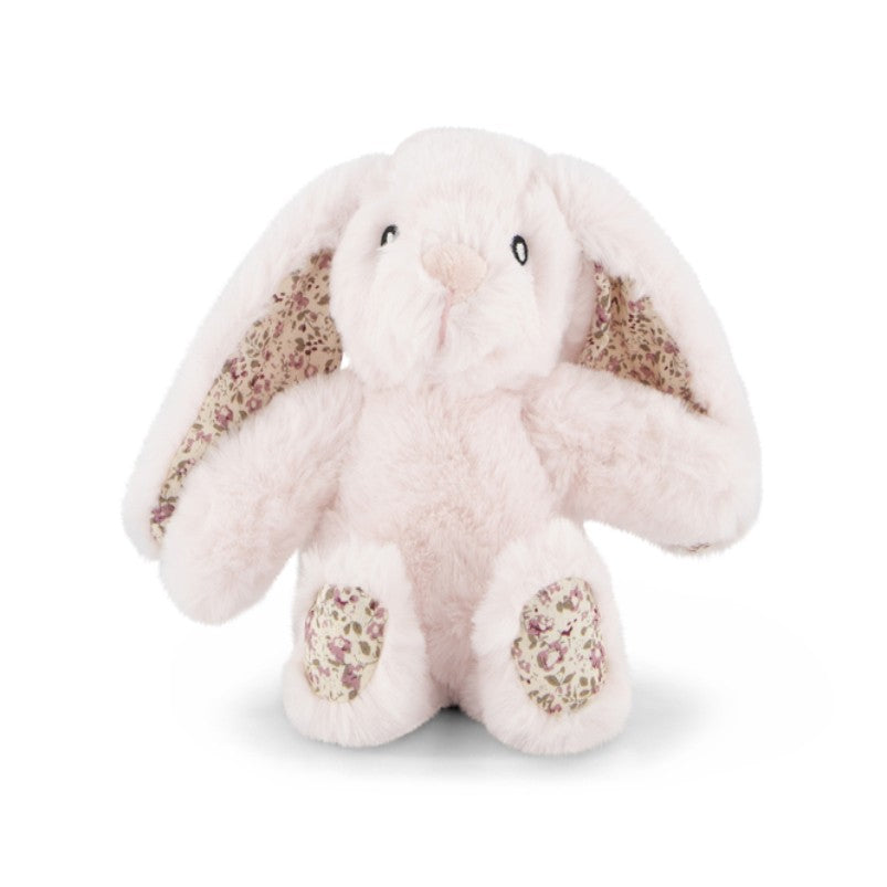 Floral-patterned plush bunny toy