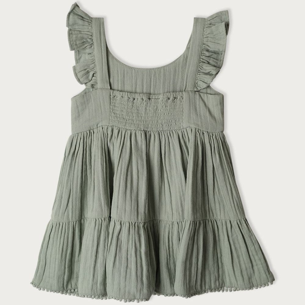Babu Mia Muslin Dress Matcha