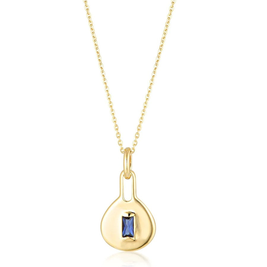 Linda Tahija Gold Muse Necklace - Created Sapphire
