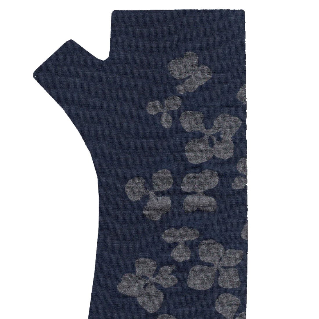 Kate Watts Navy Hydrangea Fingerless Gloves