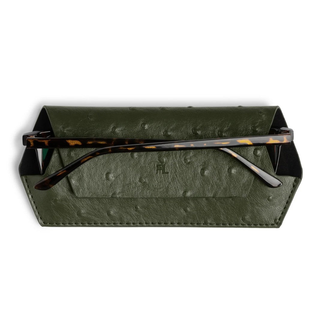 Fox & Leo Leather Glasses Case Olive