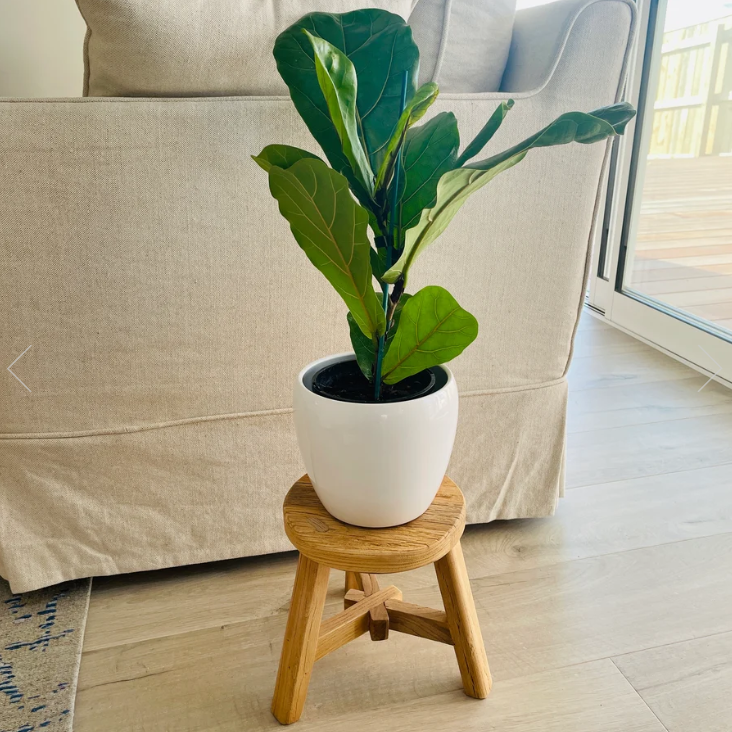 Parq Footstool Round - Natural