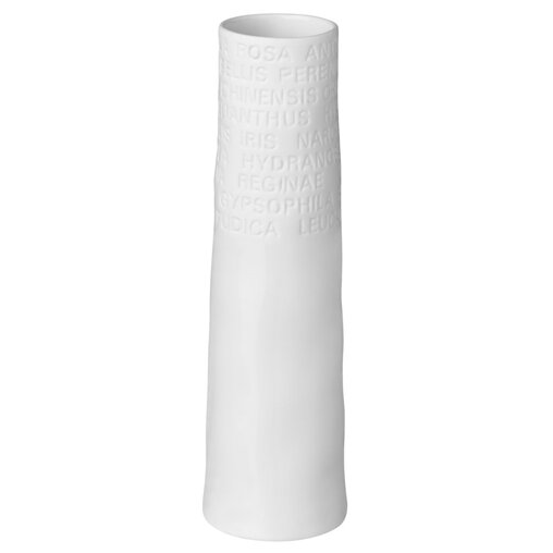 White textured poetry vase