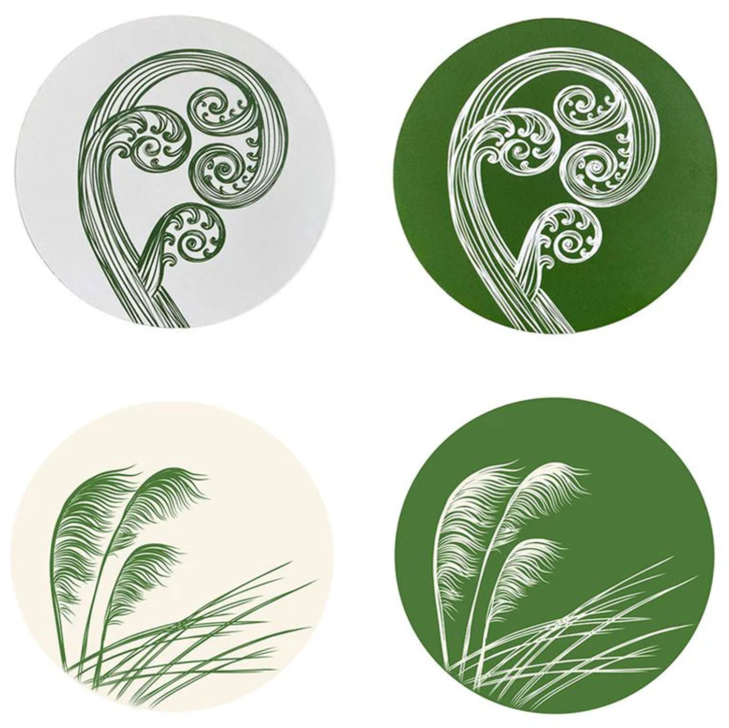 New Zealand green coasters