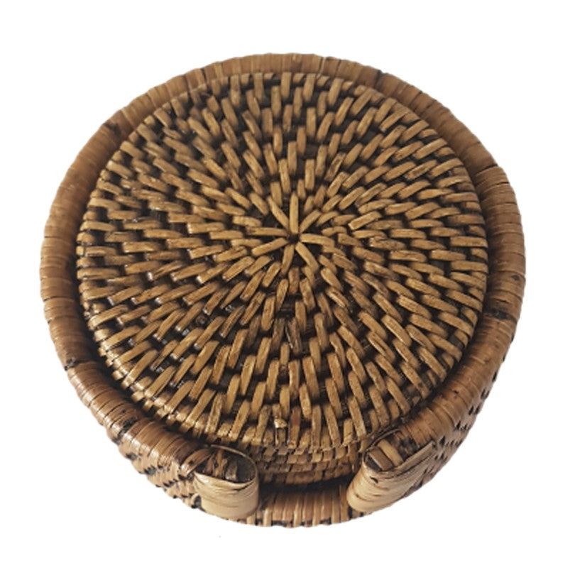 Rattan Coasters Set of 6