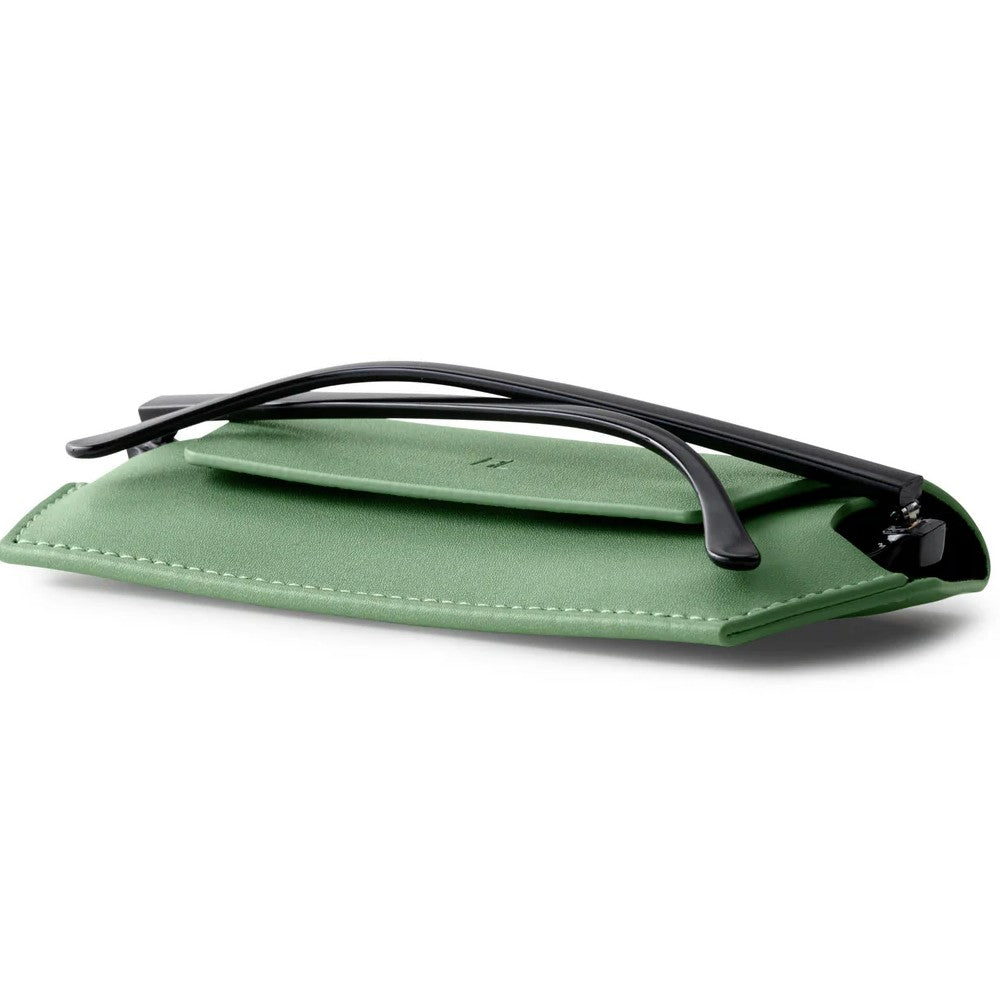Fox & Leo Leather Glasses Case Sage