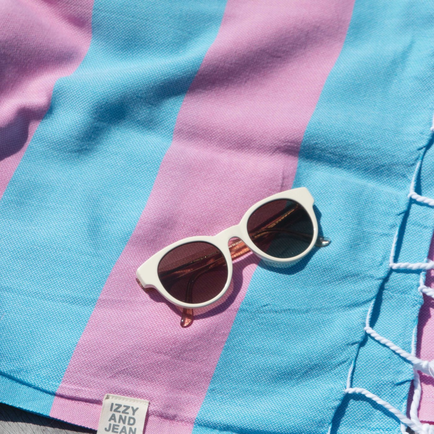 Santorini Turkish Towel Marine Hot Pink