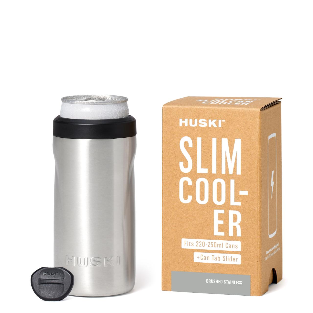 HUSKI Slim Cooler with packaging on a white background