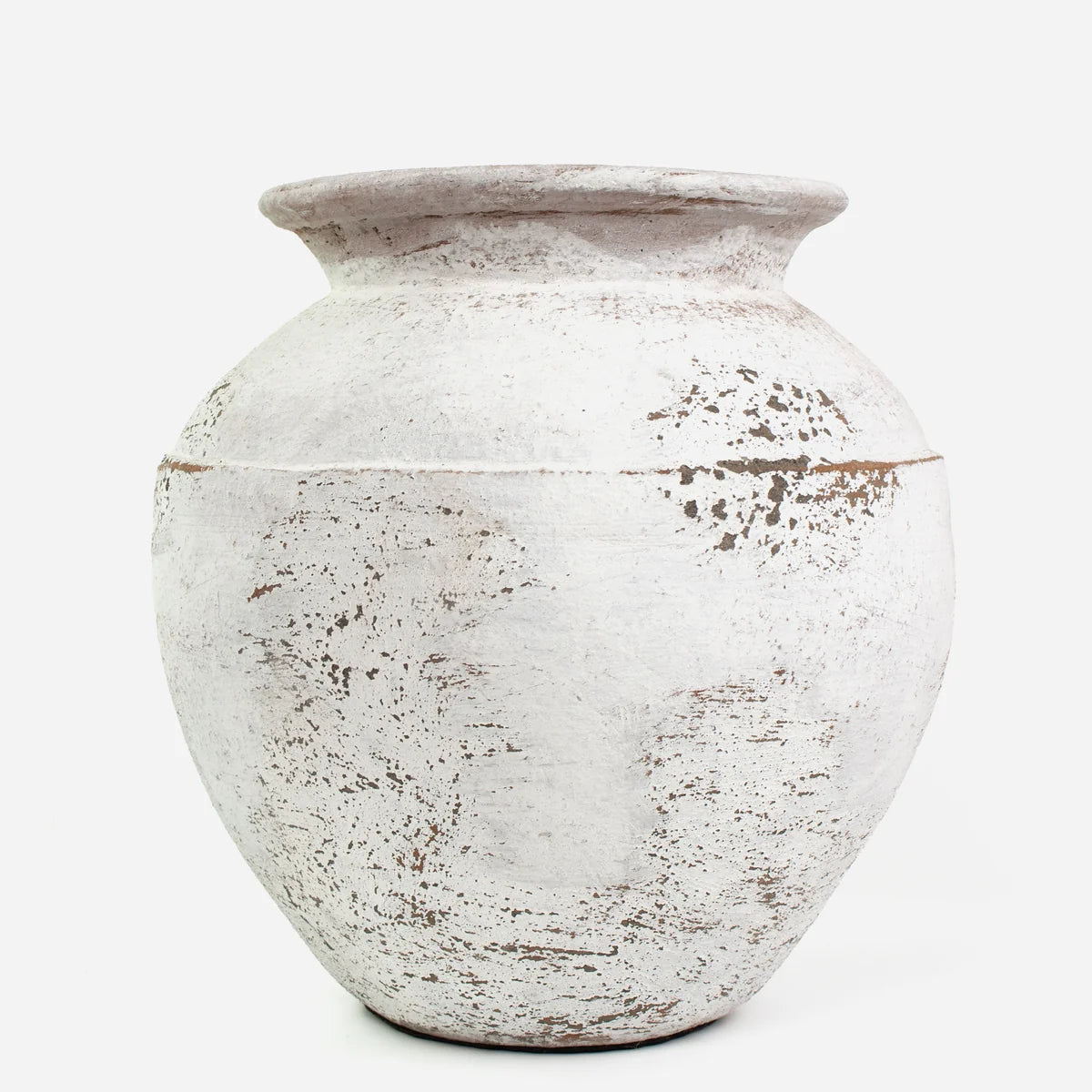 white washed planter pot