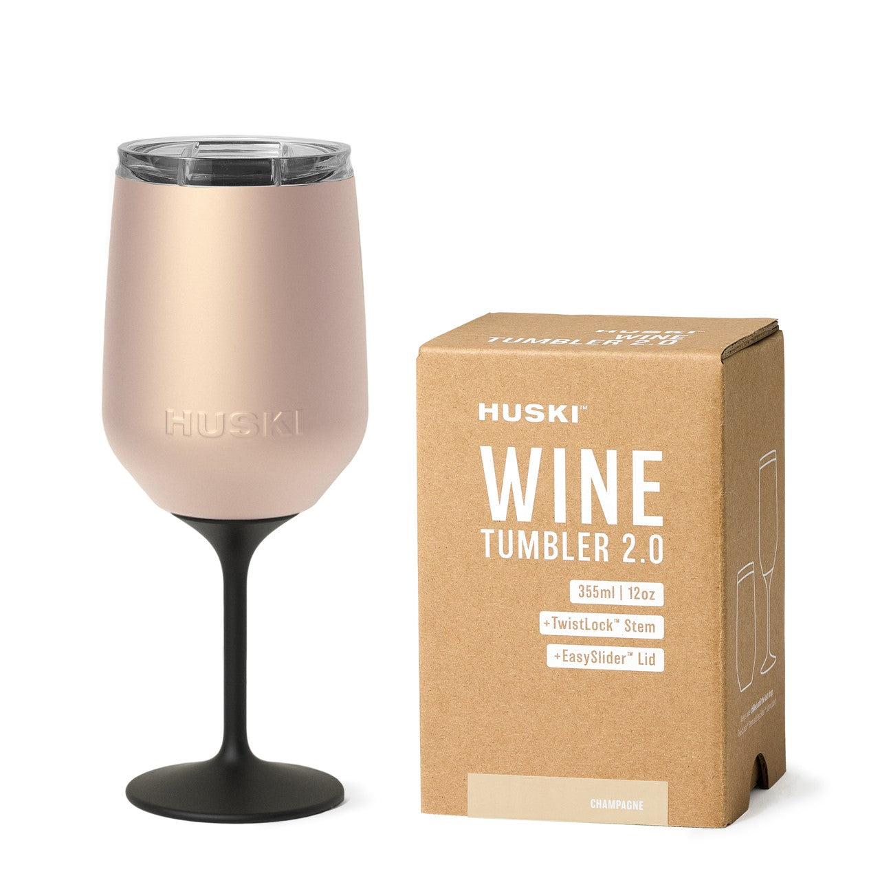 Huski Stemmed Wine Tumbler Champagne